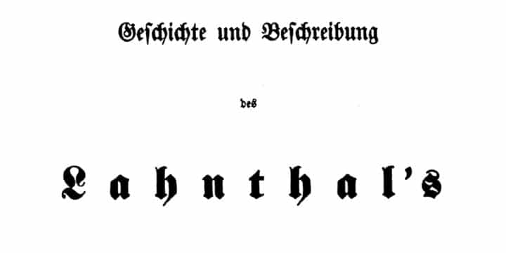 Katharina Schweitzer: Geschichte und Beschreibung des Lahntal's (1855)